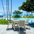 thumbnail image 1 of Compamia Pacific 5 Piece Dining set with Extension Table and Sling Arm Chairs Taupe Frame Taupe Sling, 1 of 4