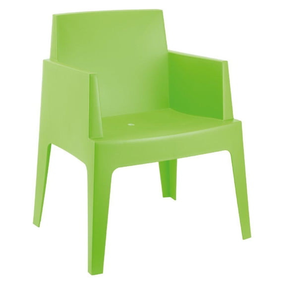 Siesta ISP058-TRG Box Resin Outdoor Dining Arm Chair Tropical Green - set of 4