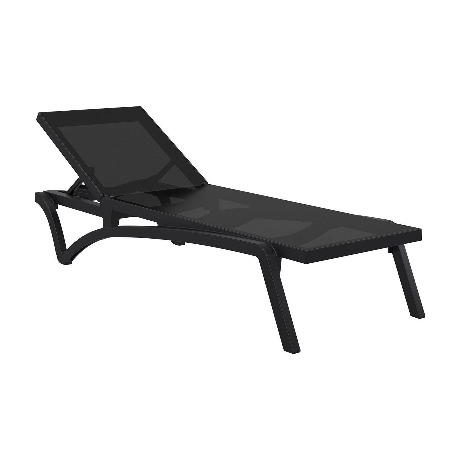 Compamia Pacific Chaise Lounge with Black Sling in Black - image 1 of 11
