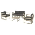 thumbnail image 1 of Mykonos 4 Person Taupe Lounge Set with Acrylic Fabric Charcoal Cushions, 1 of 3