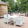thumbnail image 1 of Compamia California 5 Piece Patio Dining Set in White, 1 of 3