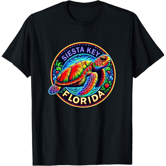 Siesta Key Florida 2025 Sea Turtle Beach Summer Vacation T-Shirt