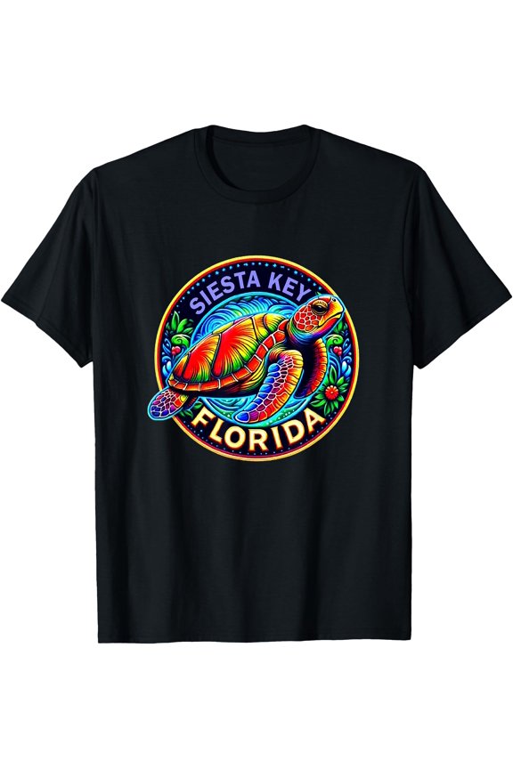 Siesta Key Florida 2025 Sea Turtle Beach Summer Vacation T-Shirt
