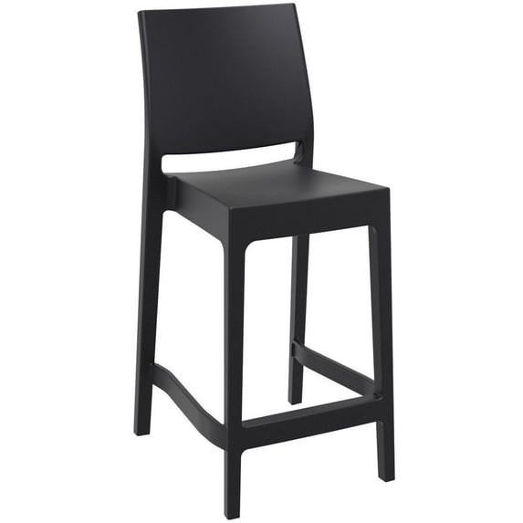 Compamia Maya Resin Counter Stool Black, Set of 2