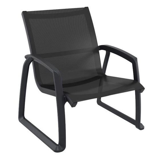 Siesta Pacific Club Arm Chair, Black - Pack of 2