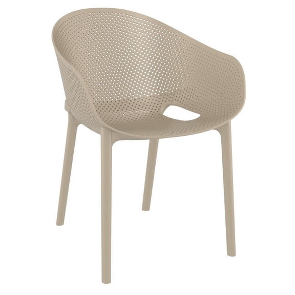 Compamia Sky Pro Stacking Dining Chair Taupe