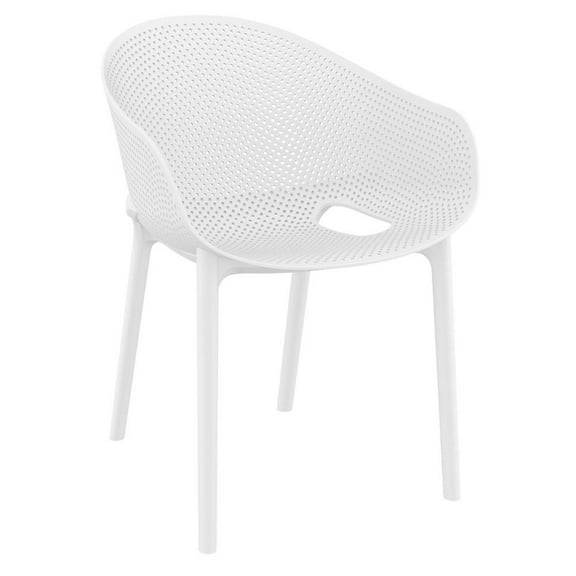 Compamia Sky Pro Stacking Dining Chair  White