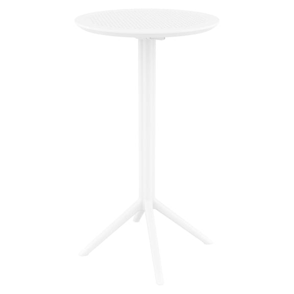 Compamia Sky Round Folding Bar Table 24 inch White