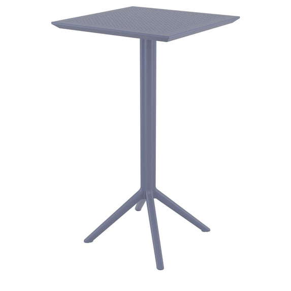 Compamia Sky Square Folding Bar Table 24 inch Dark Gray