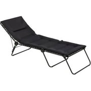 Siesta Sunbed Aircomfort (Acier Black) Padded Pool Chaise Lounge W/ Steel Tubing