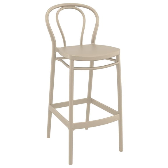 Compamia Victor Bar Stool Taupe, Set of 2