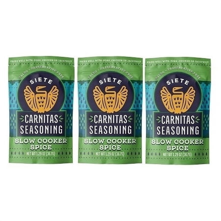 Siete Carnitas Seasoning Slow Cooker Spice 3 Packet Pack