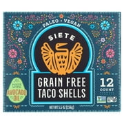 Siete Family Foods Grain Free Crunchy Taco Shells, 12 Count Box