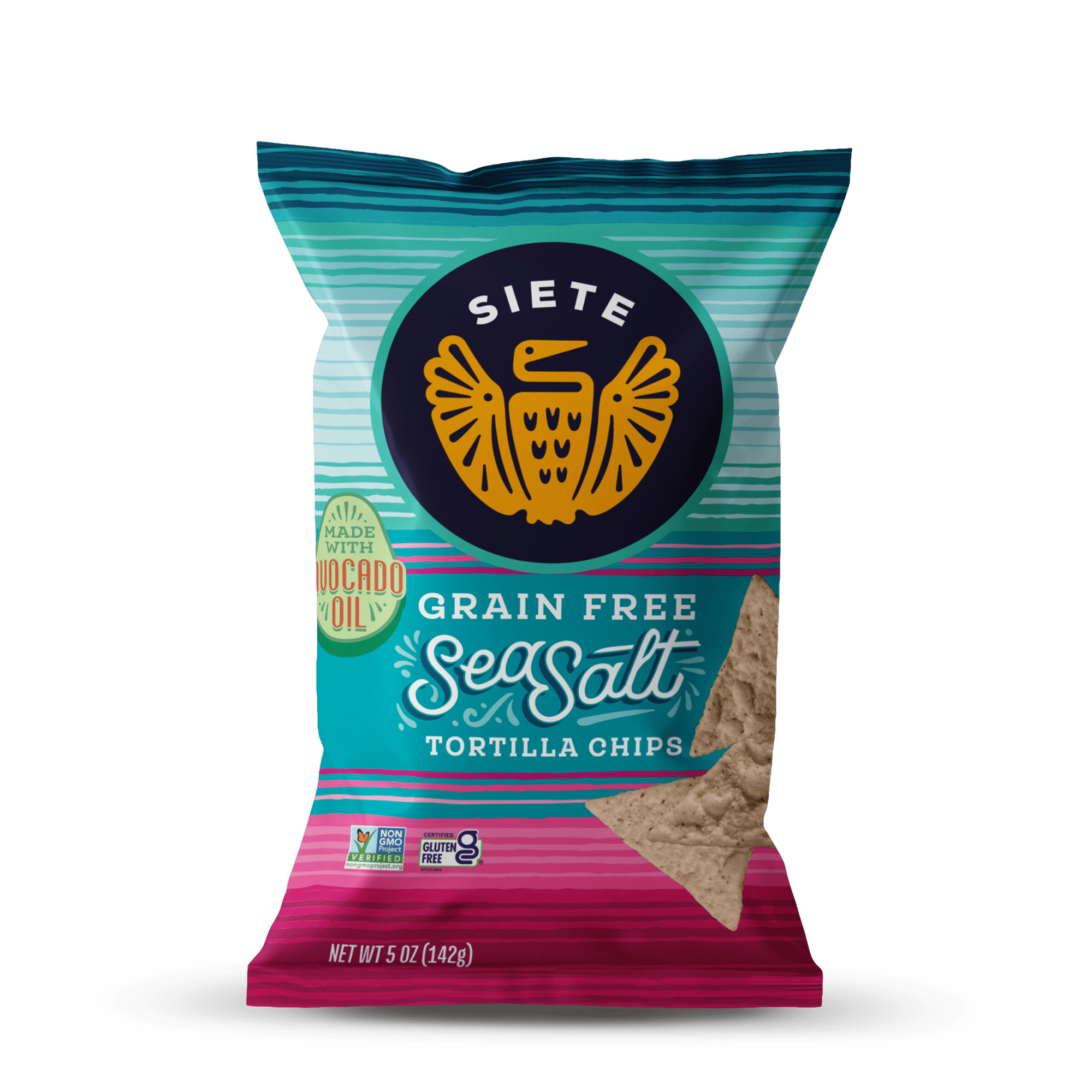 Siete Family Foods Grain Free Tortilla Chips, Sprinkle of Sea Salt, 5 oz