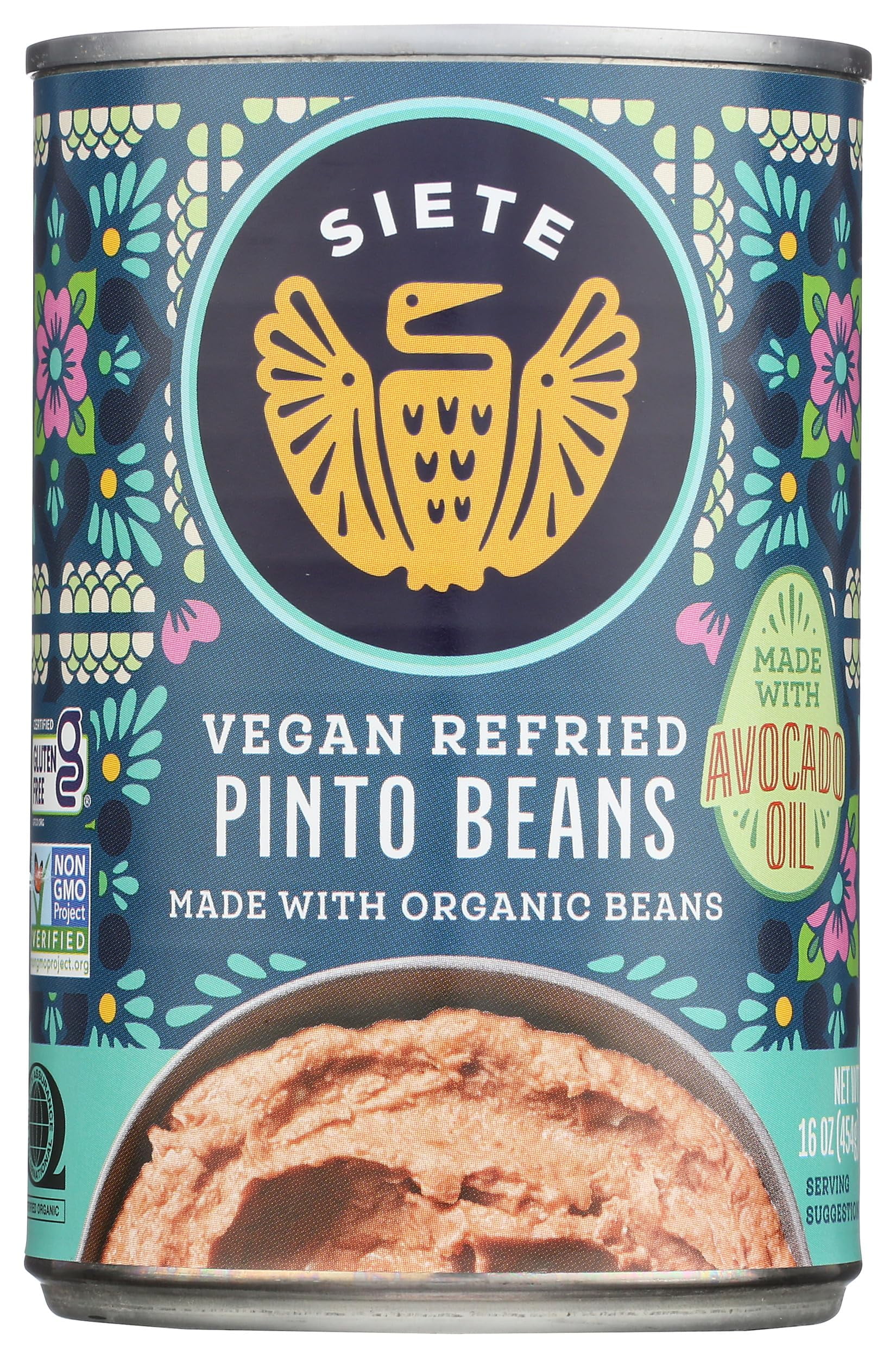 Siete Family Foods Refried Pinto Beans, 16 OZ