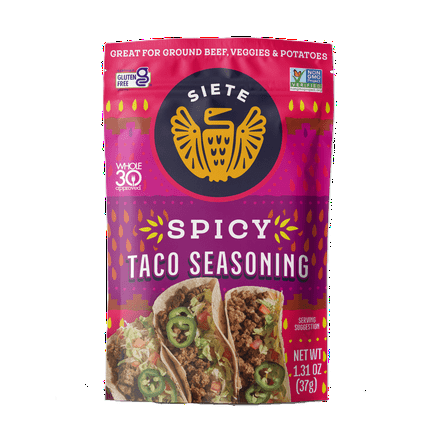 Siete Family Foods, Spicy Taco Seasoning Spice Mix, 1.31 oz. Packet