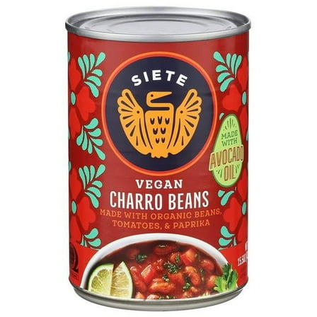 Siete Family Foods, Vegan Charro Beans, 15.5 oz can