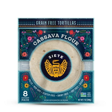 Siete Foods Grain Free Cassava Flour Tortillas, 7oz., 8 Count