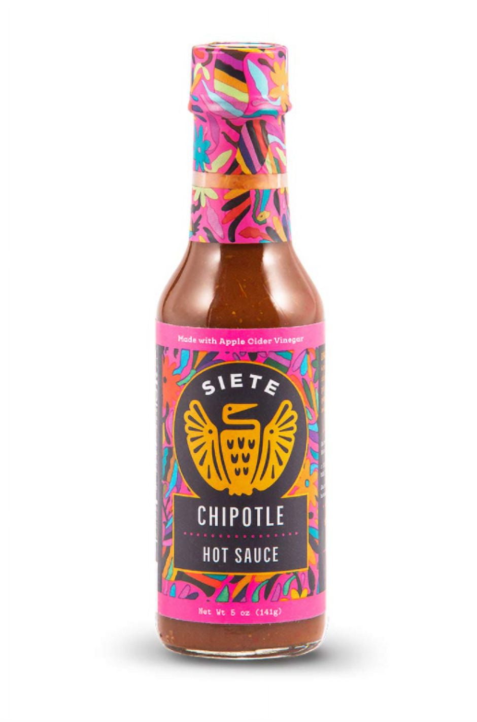 Siete Foods Hot Sauce, Chipotle Flavor, 5 fl oz.