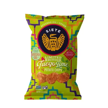 Siete Fuego Lime Kettle Chips 5.5oz (Pack of 2)