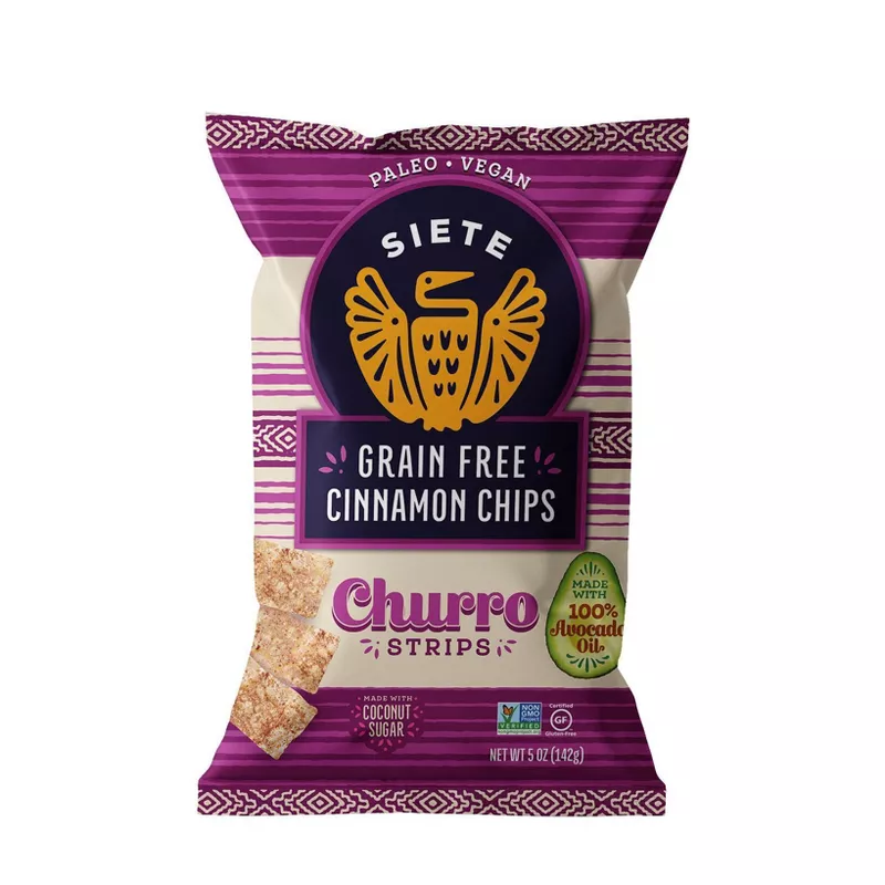 Siete Grain Free Cinnamon Chips Churro Strips 5oz (Pack of 4)