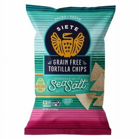 Siete Grain Free Sea Salt Tortilla Chips, 15 Ounce