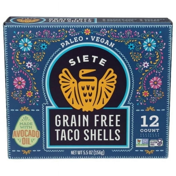 Siete Grain Free Taco Shells 5.5 oz Pack of 3