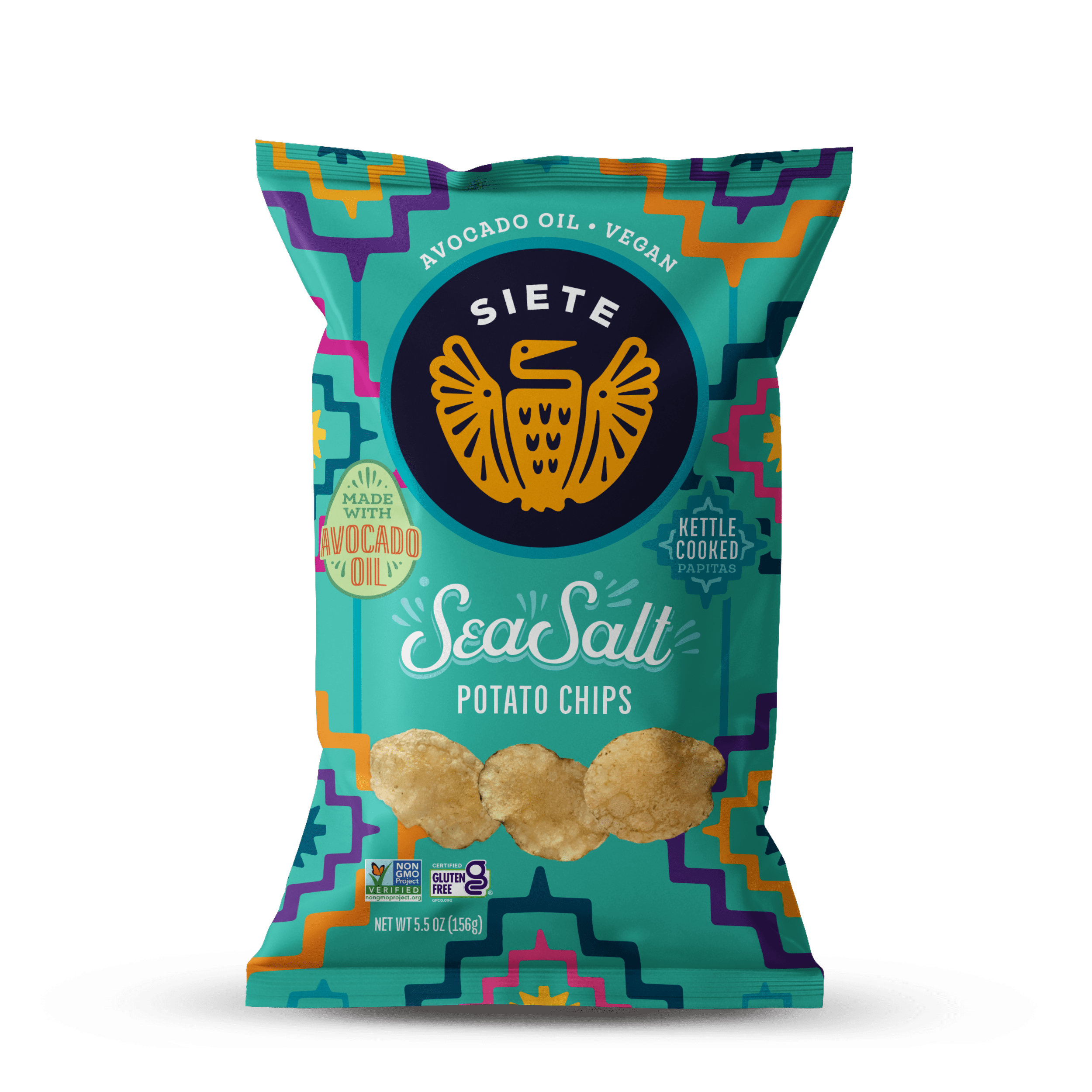 Siete Kettle Cooked Potato Chips Sea Salt, 5.5 oz.