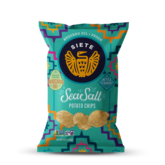 Siete Kettle Cooked Potato Chips Sea Salt, 5.5 oz.