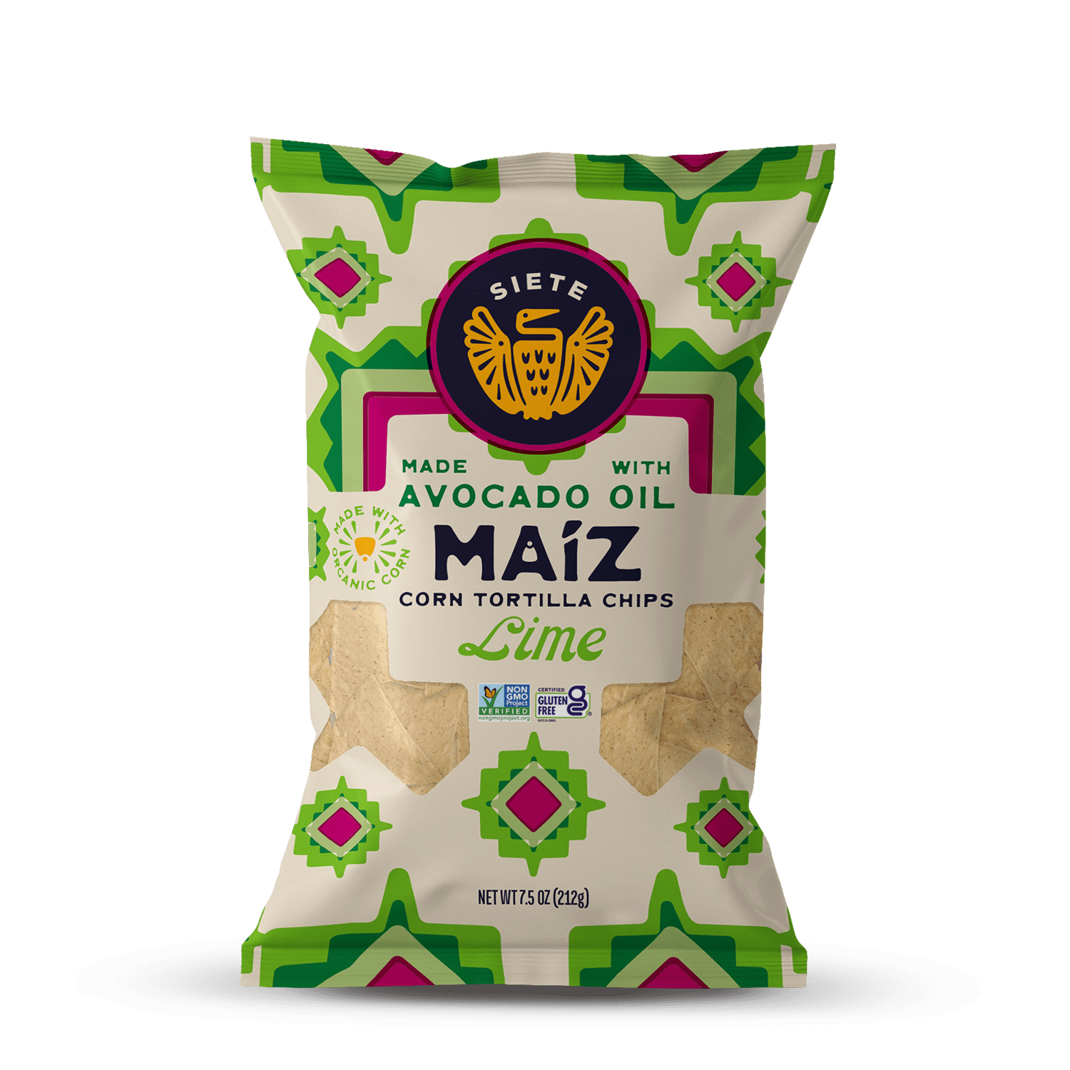 Siete Foods, Lime Maiz Tortilla Corn Chip, 7.5 oz.