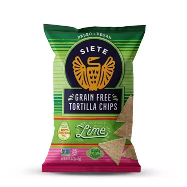 Siete Lime Tortilla Chips 5oz (Pack of 2)