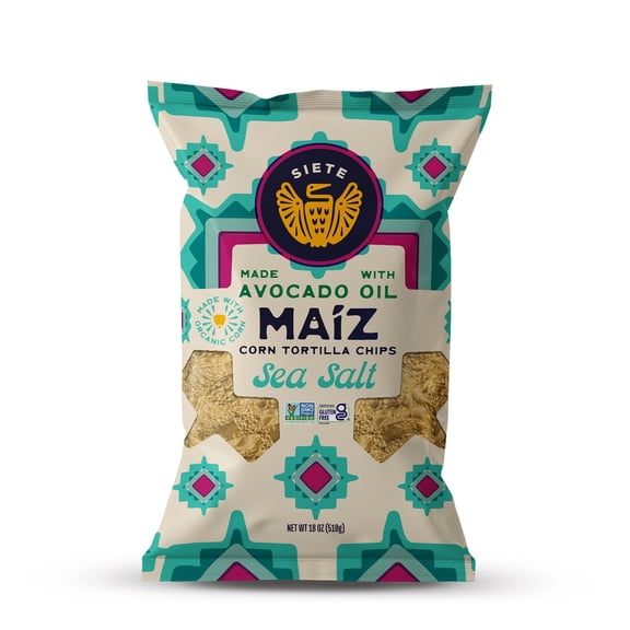 Siete Maiz Sea Salt Corn Tortilla Chips, 18 oz.