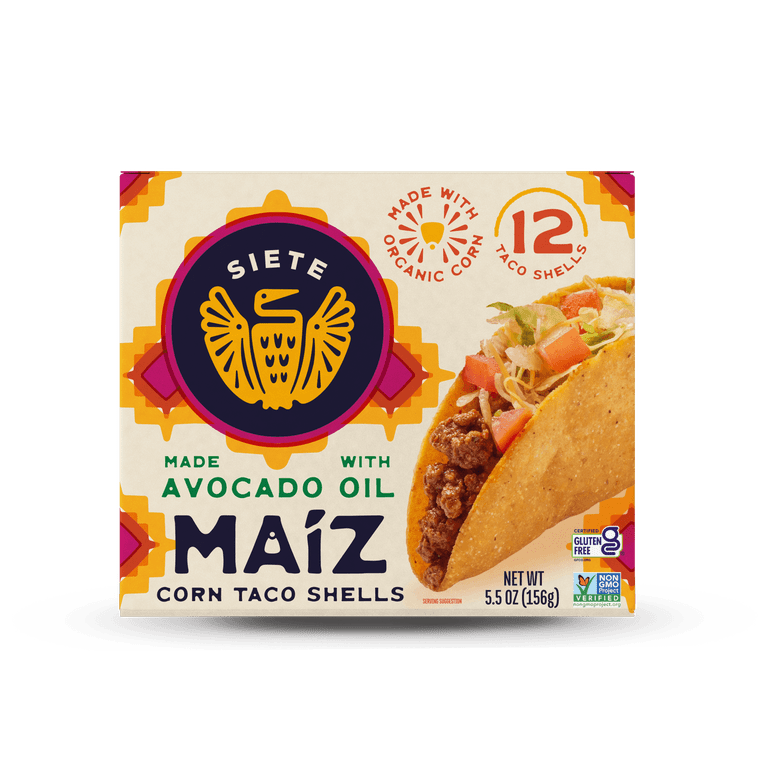 Siete, Ma√≠z Corn Taco Shells, 5.5 oz, 12ct, Gluten Free