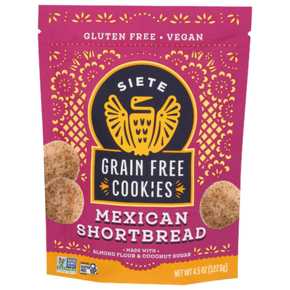 Siete Mexican Shortbread Grain Free Cookies 4.5 oz - Pack of 3