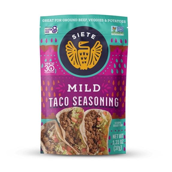 Siete Mild Taco Seasoning, Mixed Spice, 1.31 oz. Packet