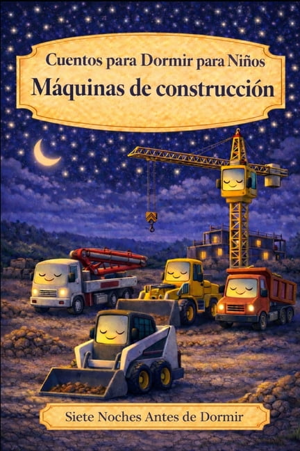 Siete Noches Antes de Dormir Cuentos para dormir para niÃ±os: MÃ¡quinas de ConstrucciÃ³n, Book 4, (Paperback)