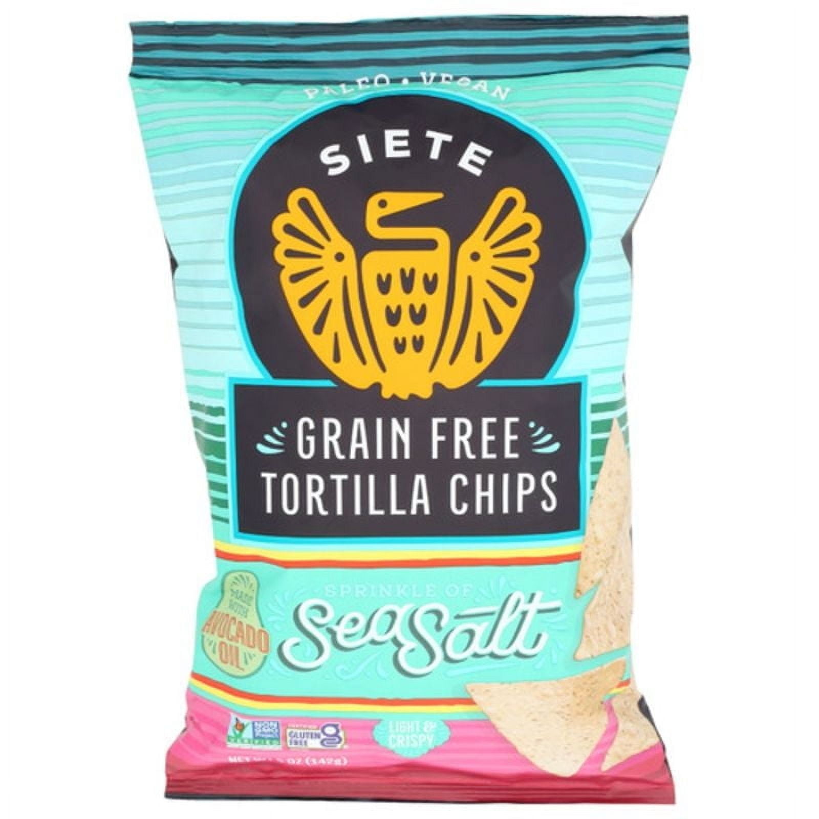 Pack of 2 - Siete Grain-Free Sea Salt Tortilla Chips, 5 oz