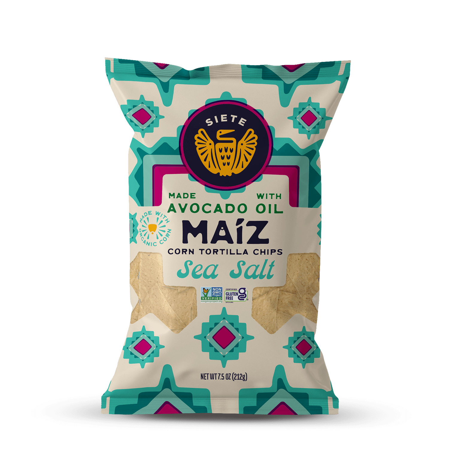 Siete Foods, Sea Salt Maiz Tortilla Chip, Gluten Free, 7.5 oz.