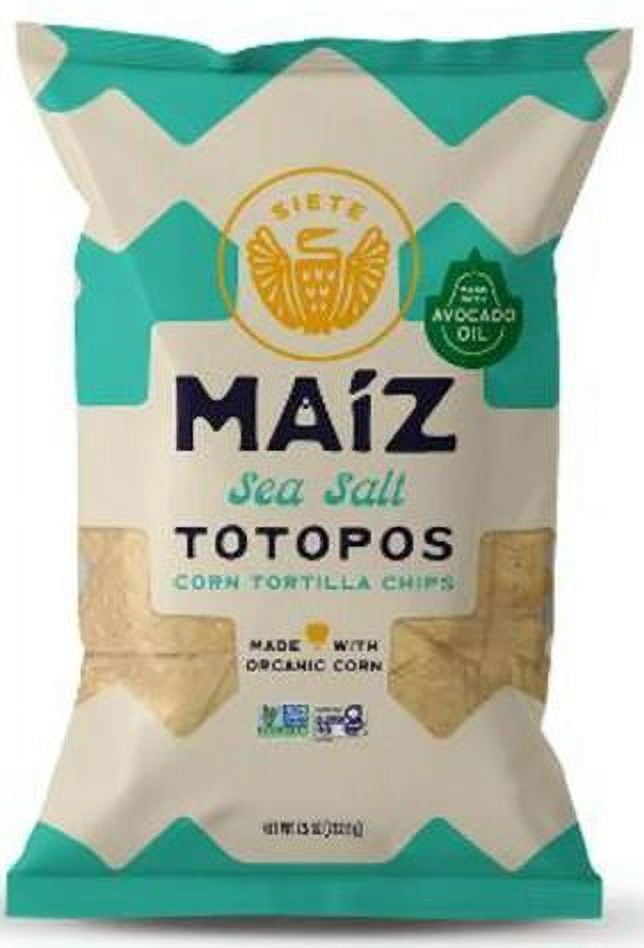 Siete Sea Salt Grain Free Totopos Corn Tortillas Chips 7.5oz