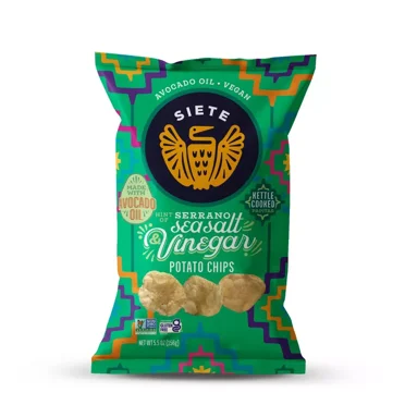 Siete Sea Salt Vin Kettle Chips 5.5oz (Pack of 2)