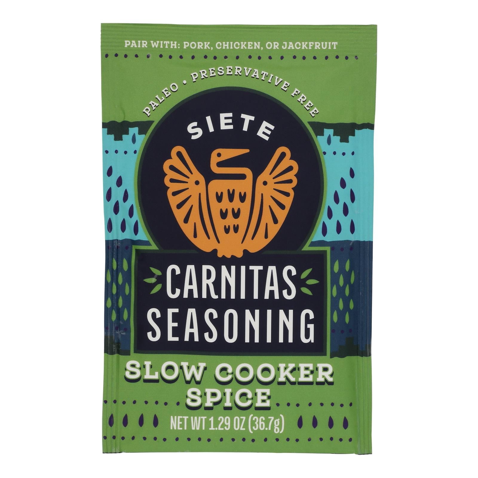 Siete - Seasoning Carnitas - Case of 12-1.29 OZ