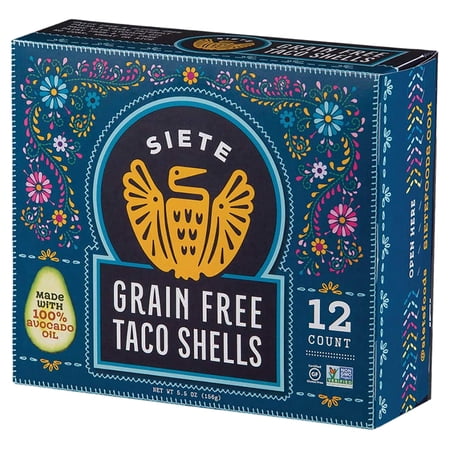 Siete Taco Shells Grain Free -- 12 Pieces Pack of 2