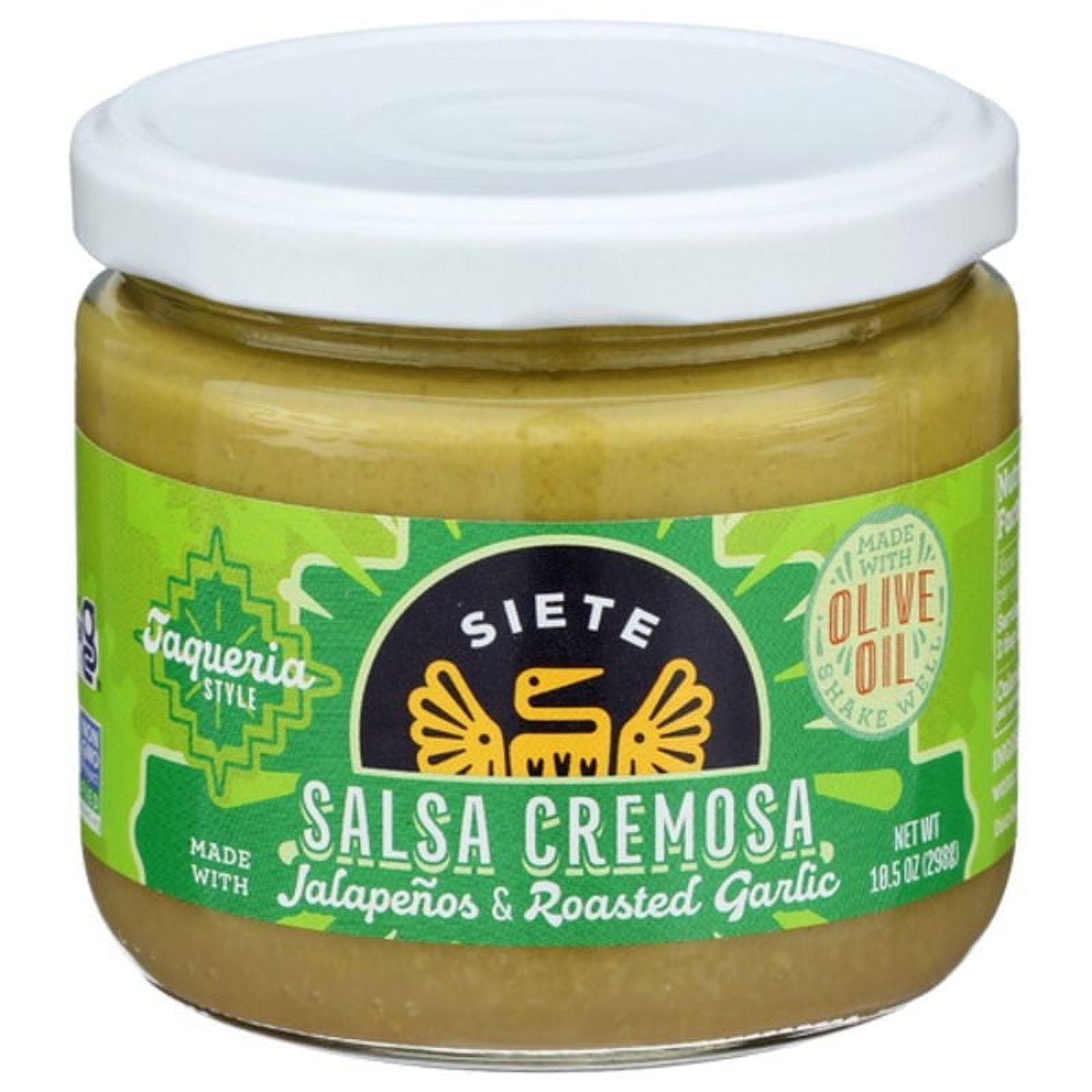 Siete Taqueria Style Salsa Cremosa 10.5 oz Pack of 3