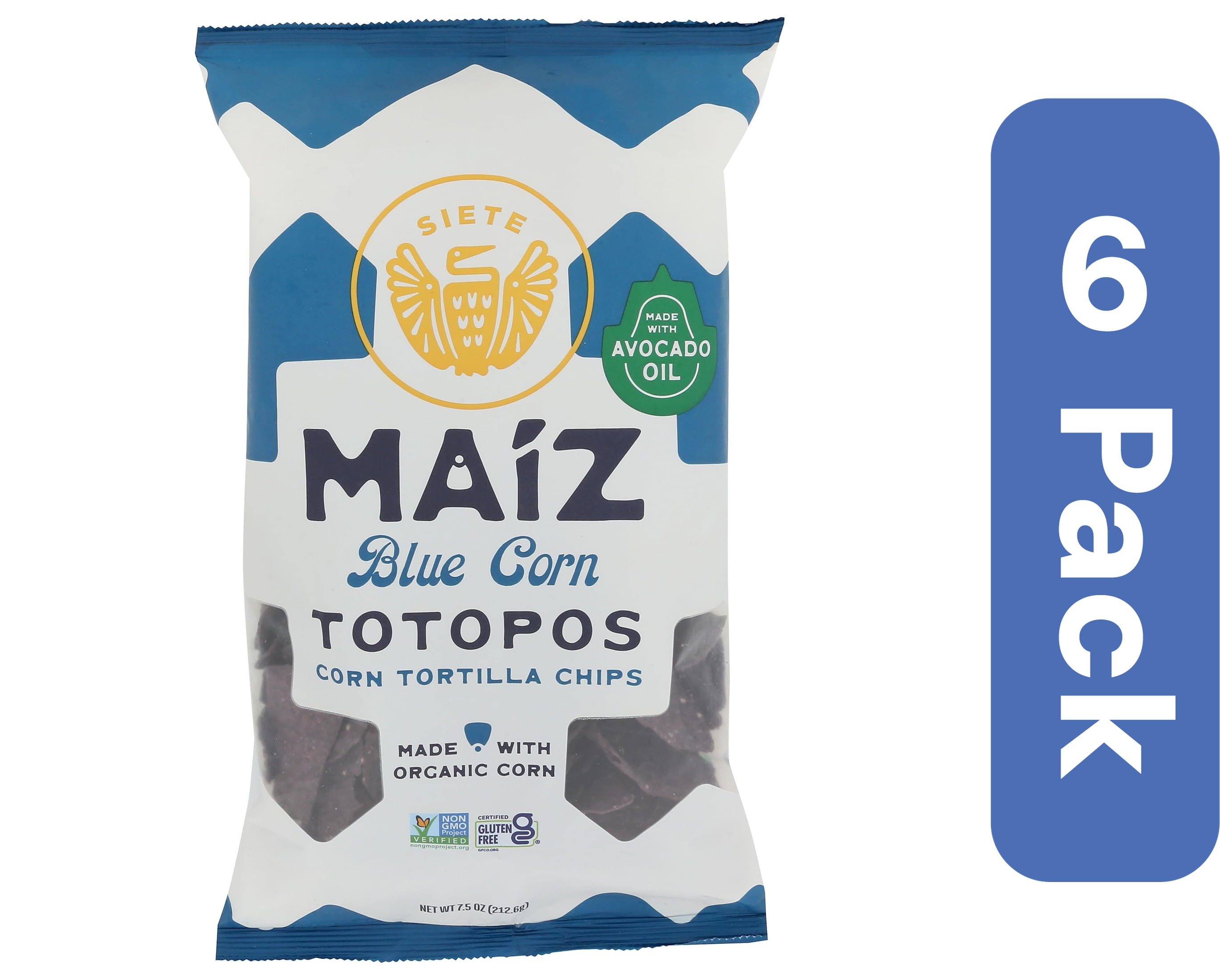 Siete Chips Siete Maiz Totopos Corn Tortilla Chips Sea Salt Gluten Free Masa Chips