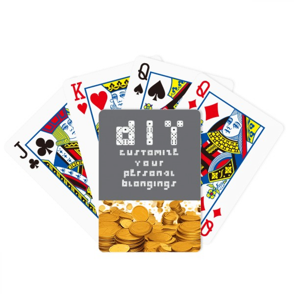 Sieve English Illustration Pattern Gold Playing Card Classic Game