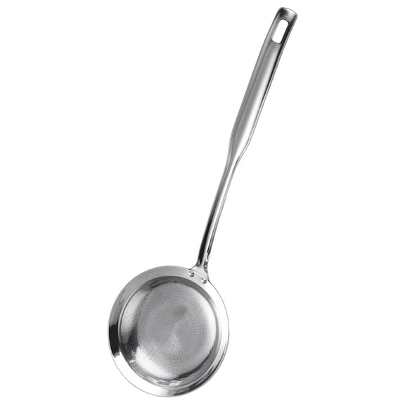 Sieve Fine Mesh Strainer Stainless Steel Metal Flat Cooking Skimmer Ladle Colander with Handle Food Strainer Kitchen Tools for Kitchen Baking Oil Filter Flour Sifter Foam Harlik