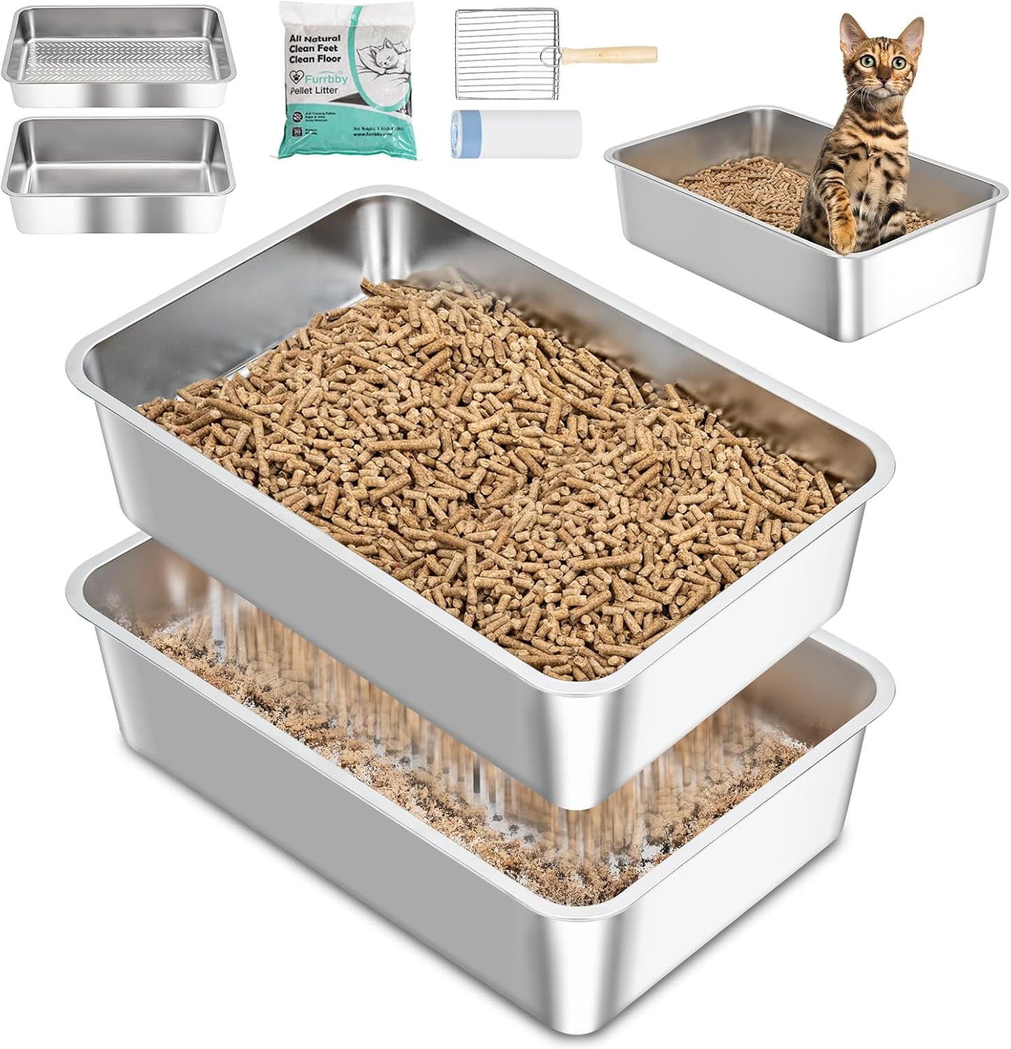 Sifting Litter Box Pine Pelletsnull