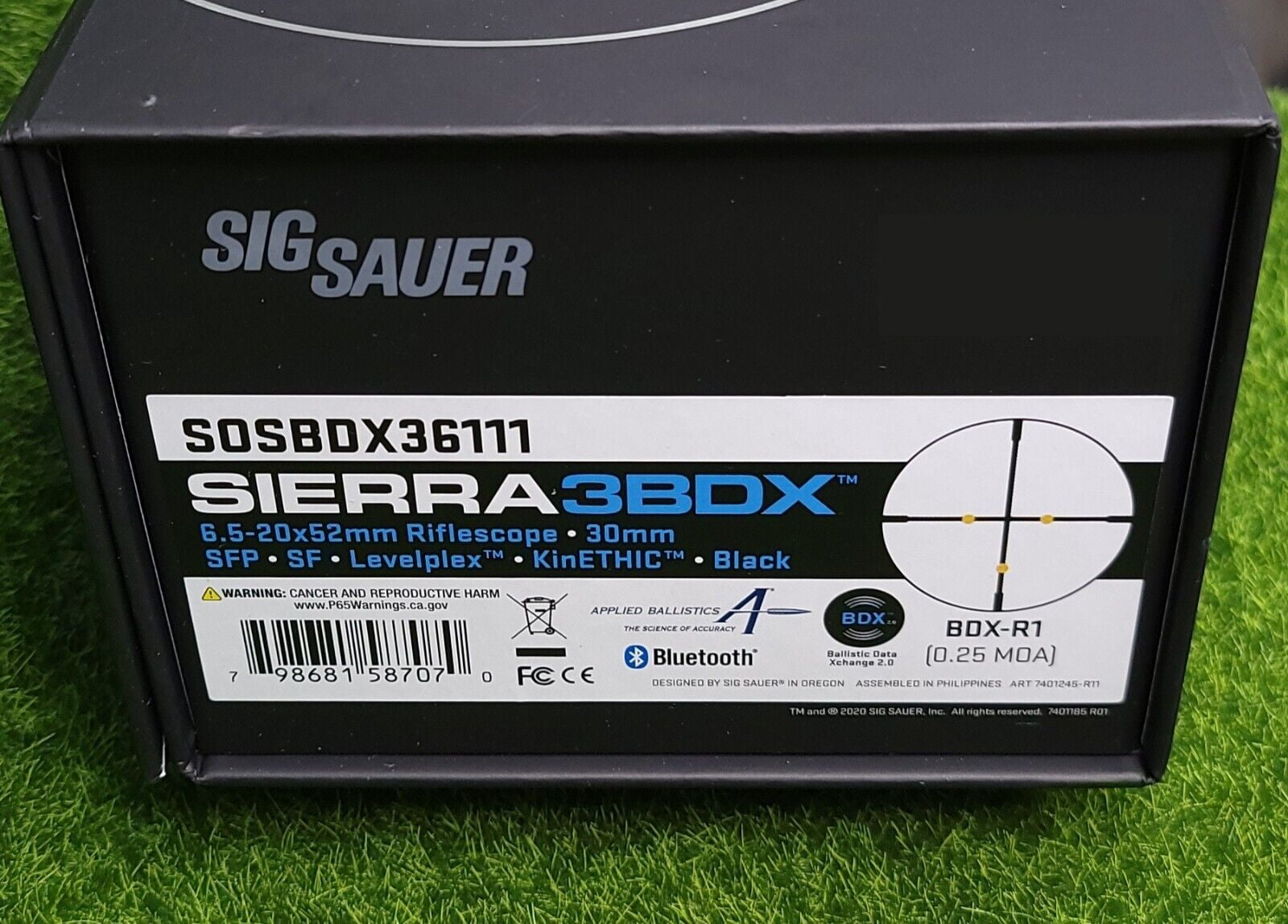 Sig Sauer 6.520x52mm Ballistic Data Xchange Riflescope, BDXR1 Digital