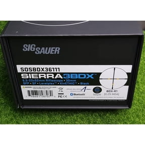 Sig Sauer 6.5-20x52mm Ballistic Data Xchange Riflescope, BDX-R1 Digital Ballistic Reticle