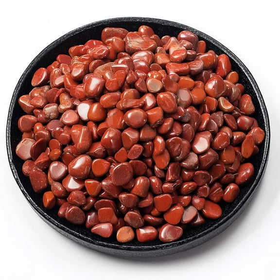SigMntun Polished Red Jasper Crystal Chips 200 Pcs - 0.3" 10 oz Tumbled Stone Chips Crushed Sea Glass Stones Healing Reiki Crystal Jewelry Making Home Decoration